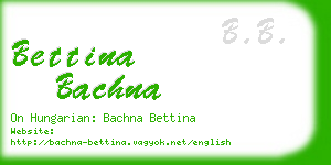 bettina bachna business card